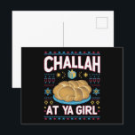 Challah At Ya Tjej Rolig Hanukkah Mat Chanukah Vykort<br><div class="desc">Challah At Ya Tjej Rolig Hanukkah Mat Chanukah</div>