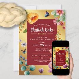 Challah Bake Event Elegant Blommigt-inbjudan Inbjudningar
