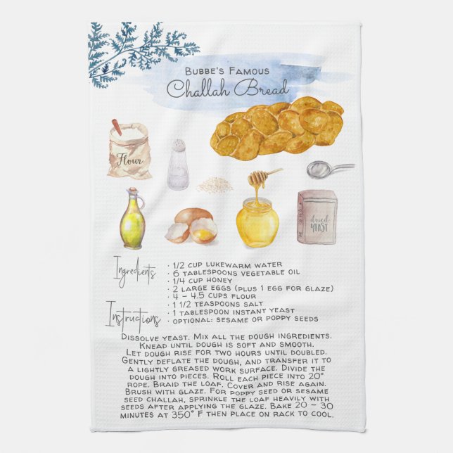 Challah Bread | Heirloom Tea Towel Kökshandduk (Vertikal)