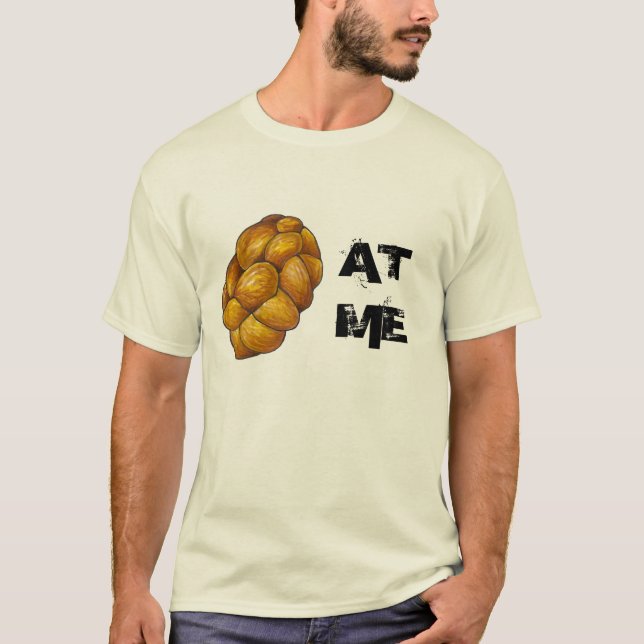 Challah (holla) vid Me Braided Helgdag Bread Loaf Tee (Framsida)