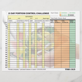 Challenge Chart för portionskontroll