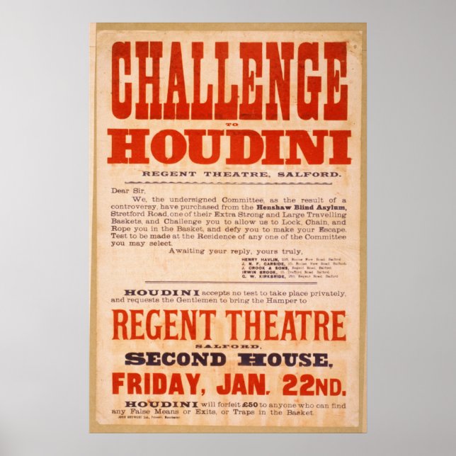Challenge Houdini Poster (Framsidan)