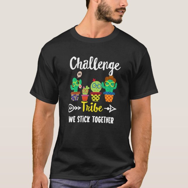 Challenge Tribe Cactus Crew Challenge Teacher Squ T Shirt (Framsida)