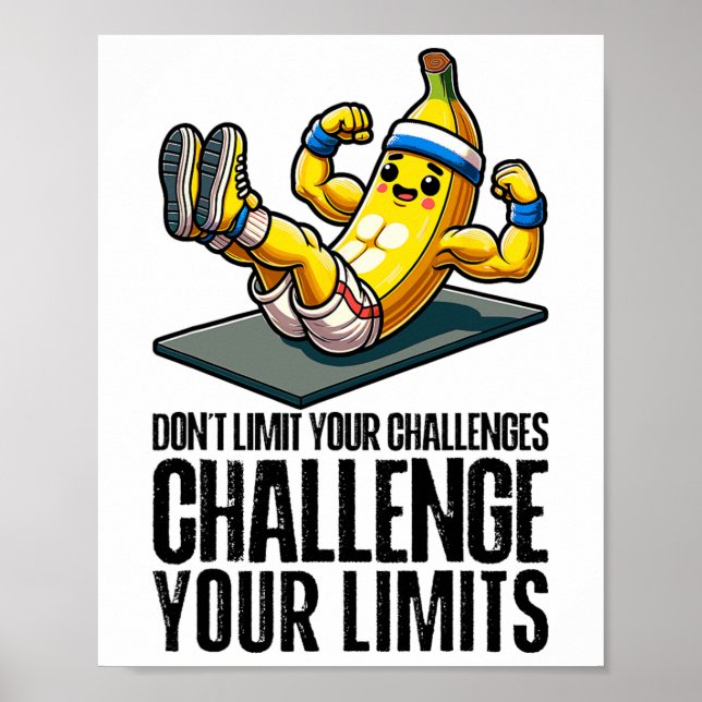 Challenge Your Limits Bodybuilder Abdominal Muscle Poster (Framsidan)