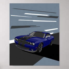 Challenger Blå Poster