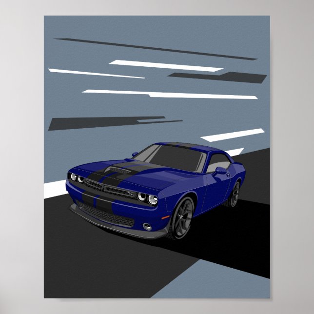 Challenger Blå Poster (Framsidan)