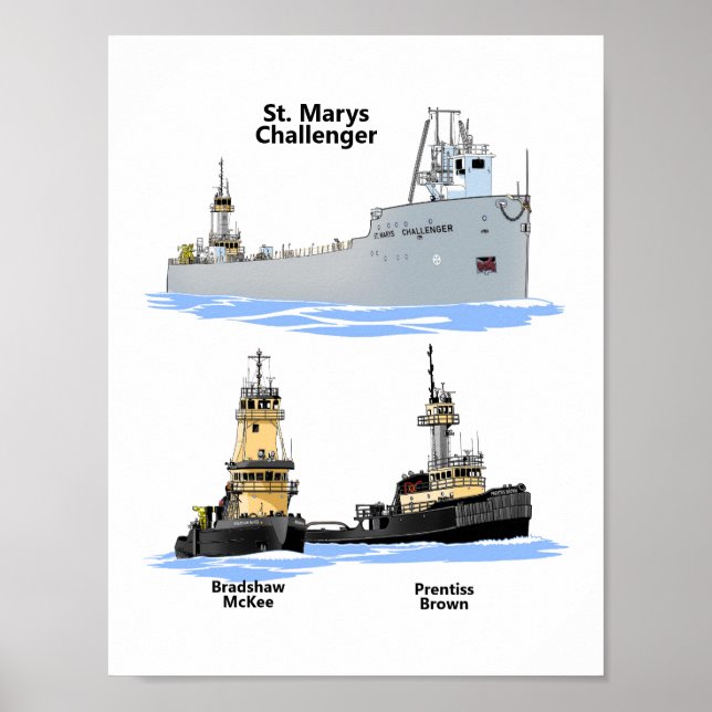 Challenger och tugs poster (Framsidan)