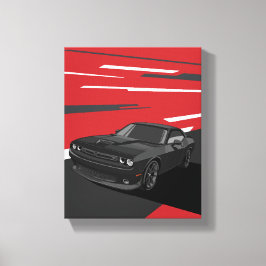 Challenger RT black Canvastryck