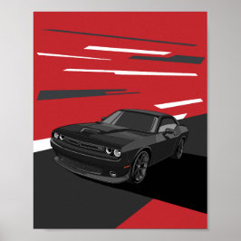 Challenger RT svart Poster