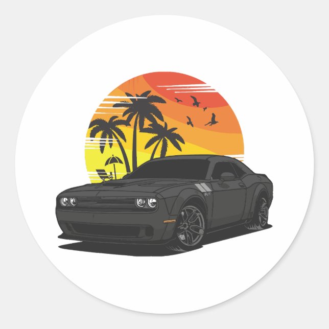 Challenger Runt Klistermärke (Framsida)