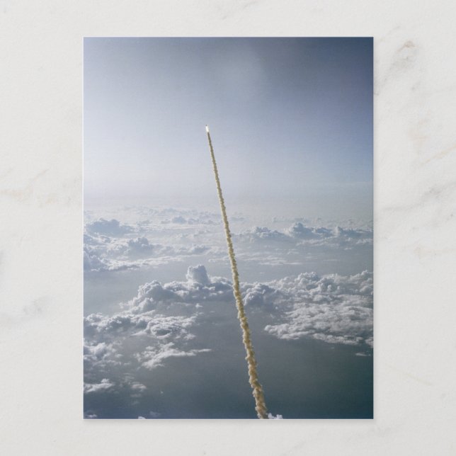 Challenger Space Shuttle Launch Cape Canaveral Vykort (Framsida)
