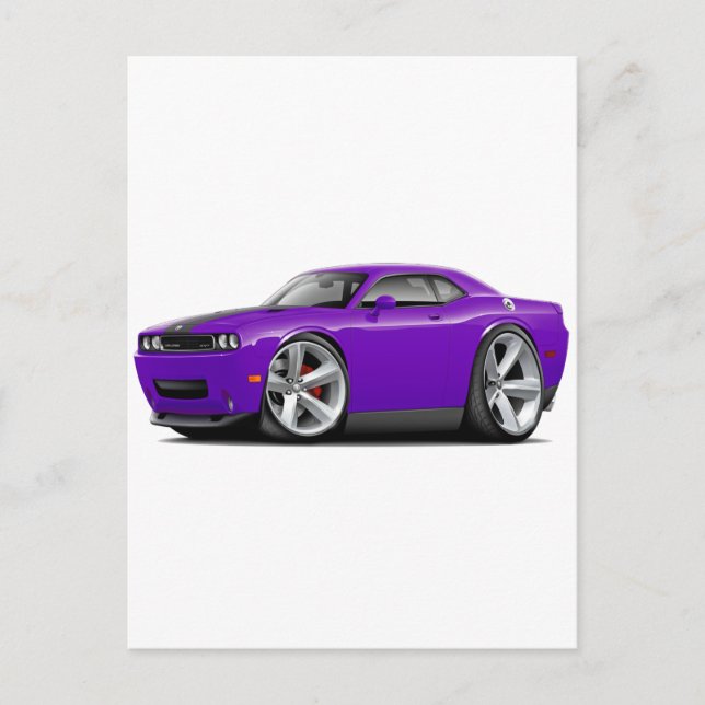 Challenger SRT8 Lila-Svart Bil Vykort (Framsida)