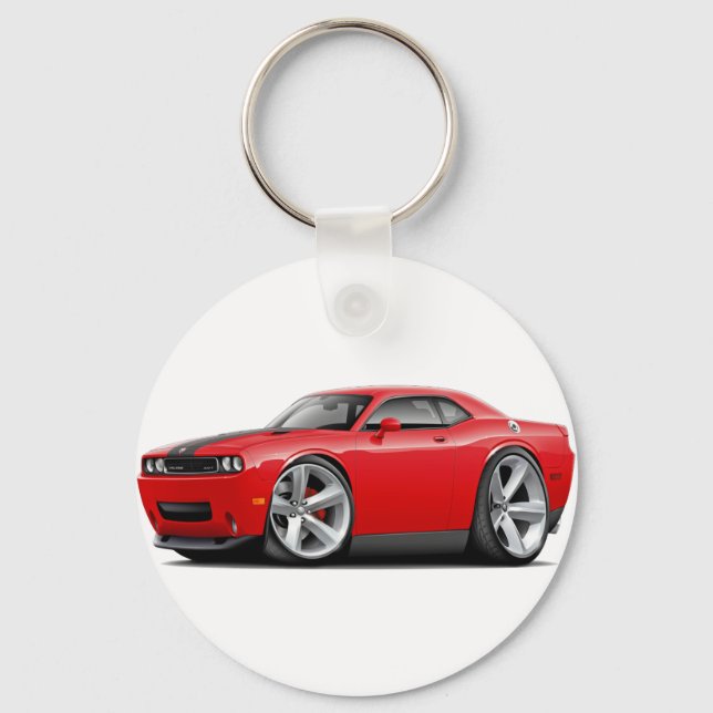 Challenger SRT8 Red-Black Car Nyckelring (Framsida)