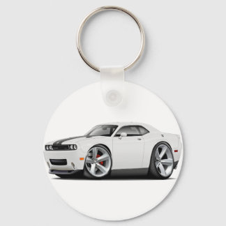 Challenger SRT8 White-Black Car Nyckelring