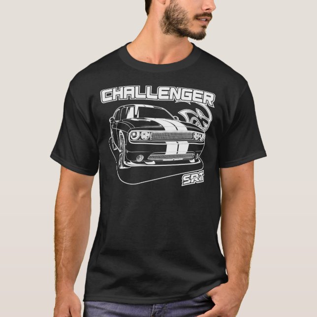 Challenger SRT - White Print Classic T-Shirt (Framsida)