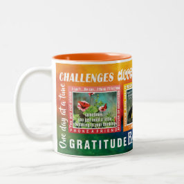 challenges slogans butterflies 12-step mug Två-Tonad mugg