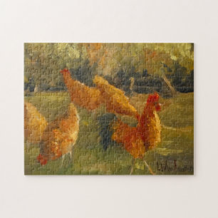 Challenging för färgen Barnyard Original Painting Pussel