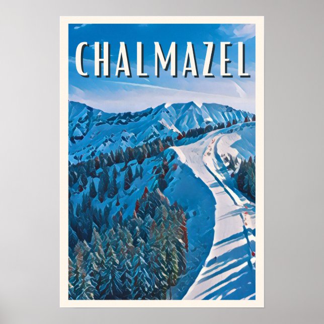 Chalmazel Station de ski Poster (Framsidan)