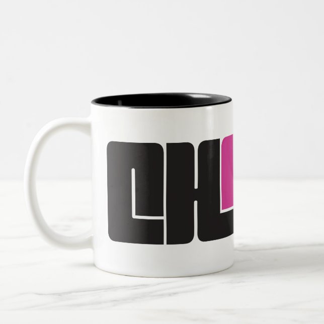 Chama Black and Rosa Two-Tone Coffee Mugg (Vänster)