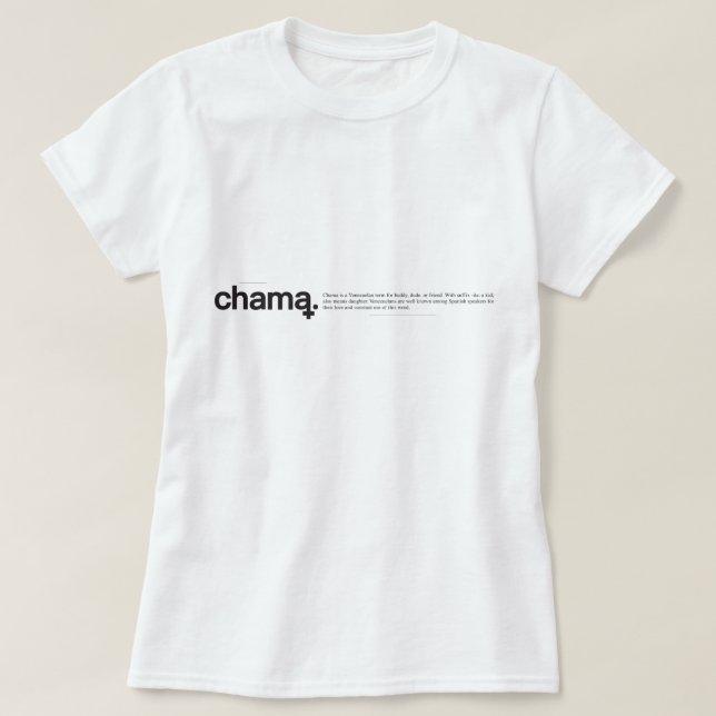 Chama Black and White T-Shirt (Design framsida)