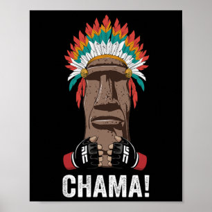Chama Fighter Mma Fläkt Jjb Boxing Muay Thai Kickb Poster