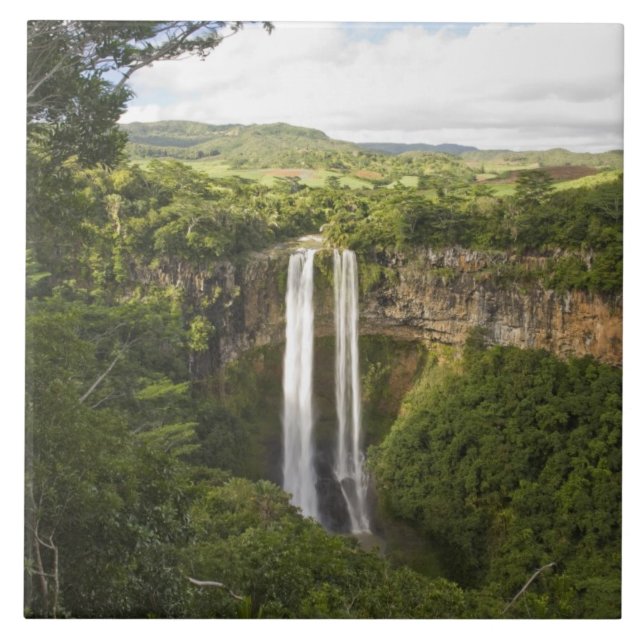 Chamarel vattenfall-högst på Mauritius, över 2 Kakelplatta (Framsidan)