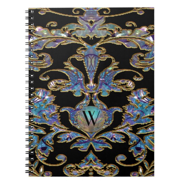 Chambault Damask Anteckningsbok Med Spiral (Framsidan)