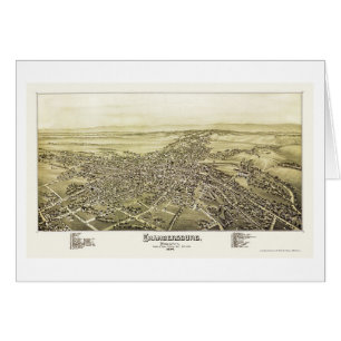 Chambersburg panorama- karta för PA - 1894 Hälsningskort