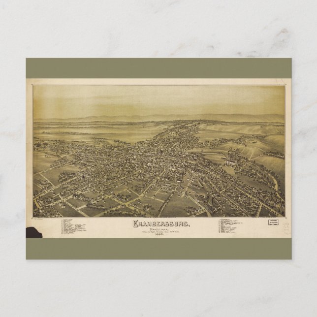 Chambersburg Pennsylvania (1894) Vykort (Framsida)