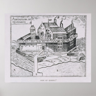Chamblads vy över Quebec Poster