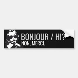 Chamblank Hipster Québec bonjour/hi -VOTRE TEXTE Bildekal