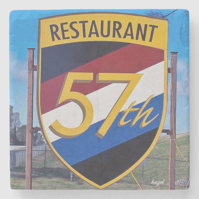 Chamblee, 57:e Fighter Restaurant Sign, Georgien Stenunderlägg (Framsidan)