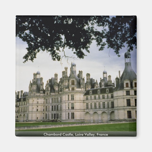 Chambord Castle, Loire Valley, Frankrike Magnet (Framsidan)