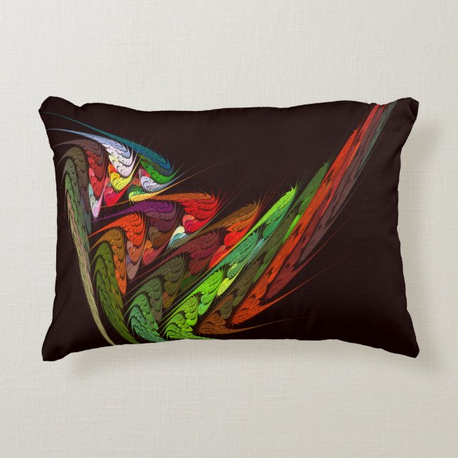 Chameleon Abstrakt Art accent Pillow Prydnadskudde (Framsidan)