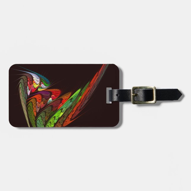 Chameleon Abstrakt Art Adress Bagagebricka (Horisontell Framsida)