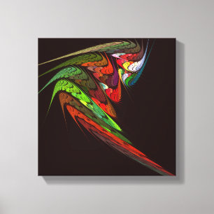 Chameleon Abstrakt Art Black and White Canvastryck
