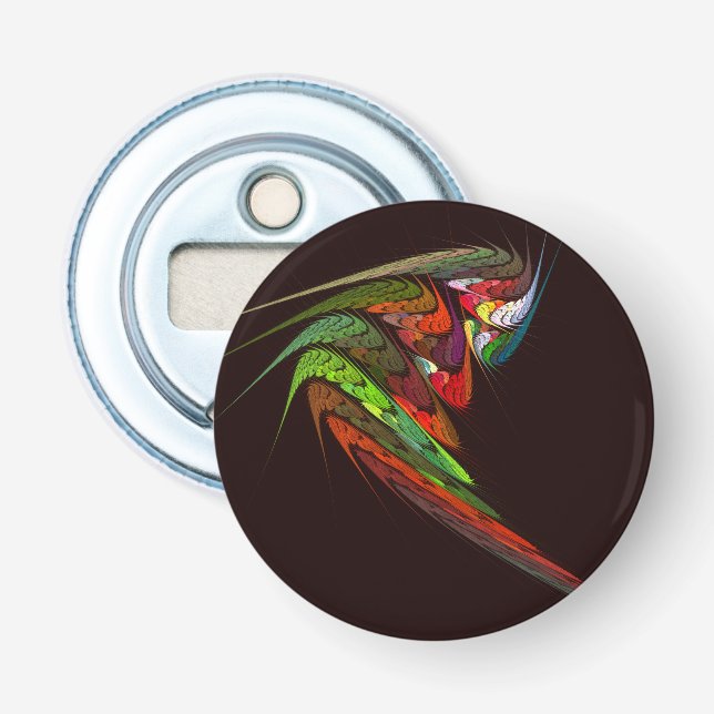 Chameleon Abstrakt Art Button Flasköppnare (Framsidan)