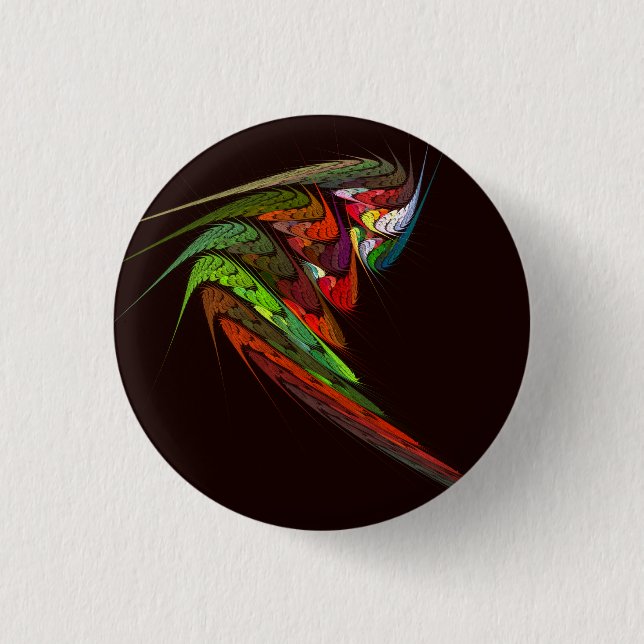Chameleon Abstrakt Art Button (runda) Knapp (Framsida)