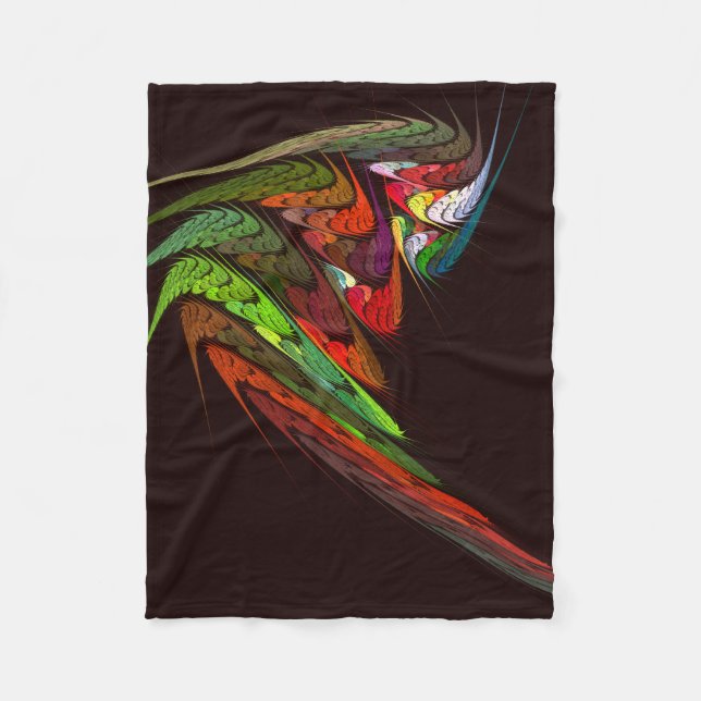 Chameleon Abstrakt Art Fleecefilt (Framsidan)