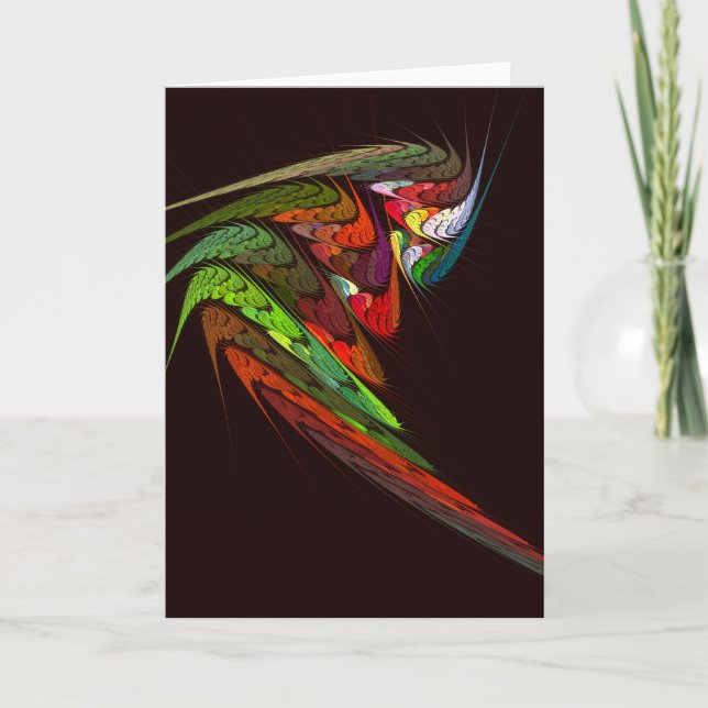 Chameleon Abstrakt Art Greeting Card Kort (Framsida)
