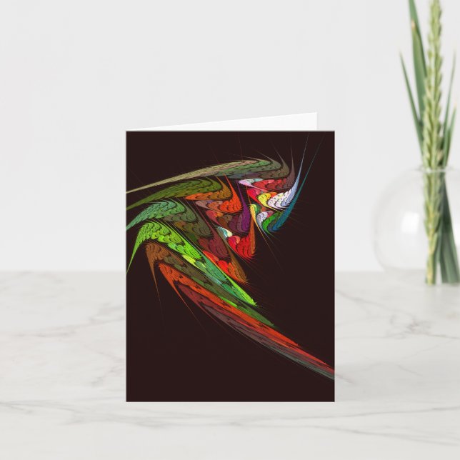 Chameleon Abstrakt Art Note Card Kort (Framsida)
