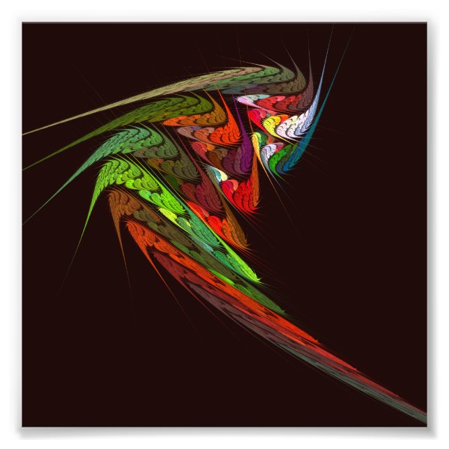 Chameleon Abstrakt Art Photo Print Fototryck (Framsidan)