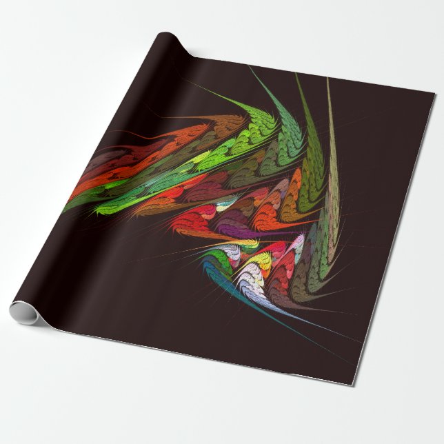 Chameleon Abstrakt Art Presentpapper (Utrullad)