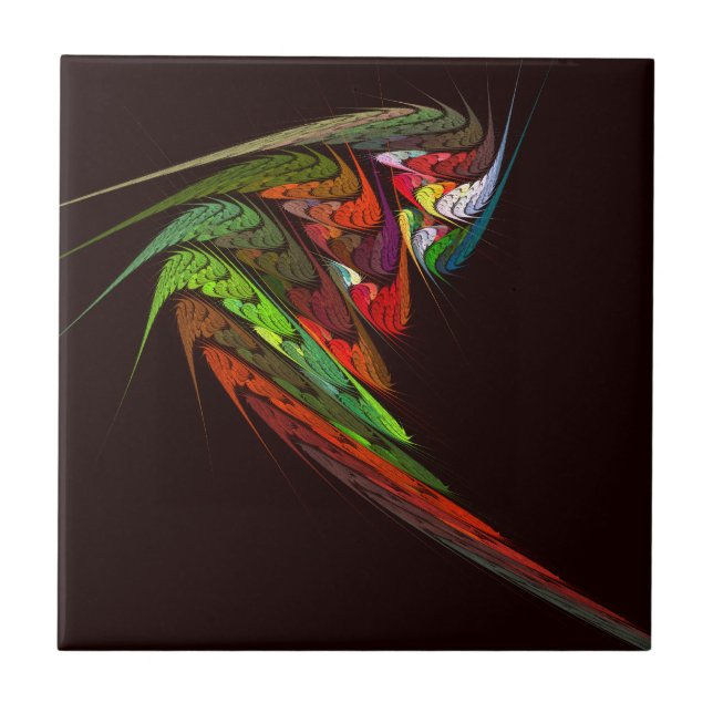 Chameleon Abstrakt Art Tile Kakelplatta (Framsidan)