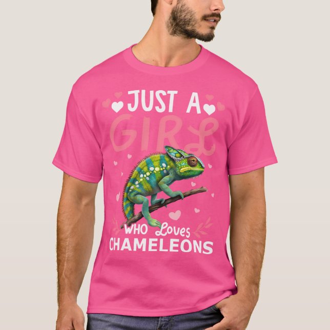 Chameleon Älskare är bara en flicka som Kärlek Cha T Shirt (Framsida)