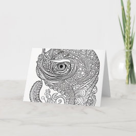 Chameleon Ansikte Anteckningskort
