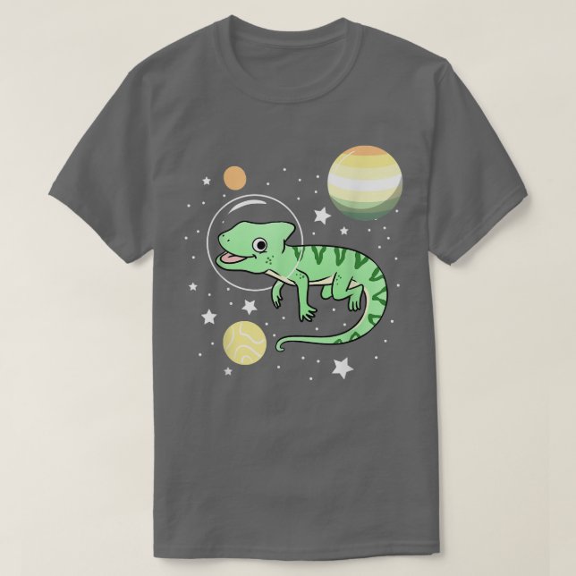 Chameleon Astronaut Genderflor Pride  T Shirt (Design framsida)