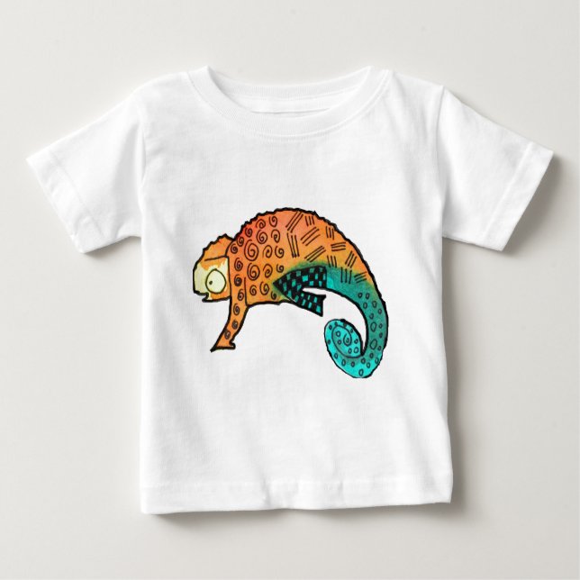 Chameleon bläck reptile tee (Framsida)
