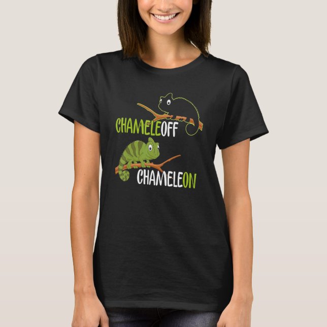 Chameleon  Chameleoff Lizard Joke  Reptiles T Shirt (Framsida)