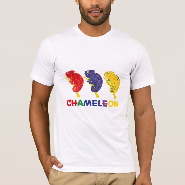 Chameleon Changing Färg T Shirt (Framsida)